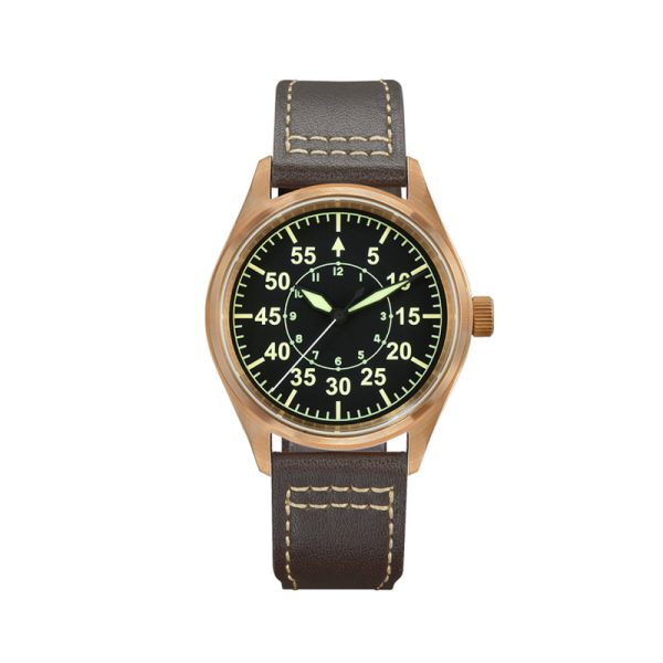 Custom Made Bronze Wrist Watch for Men with Classic Style and Automatic Logo - Beryl Watch