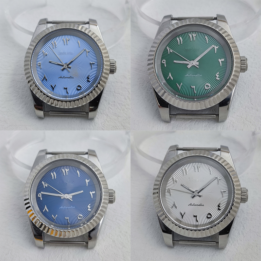 Seiko Quality Watch Cases with Arabic Inspired watch dial Custom logo