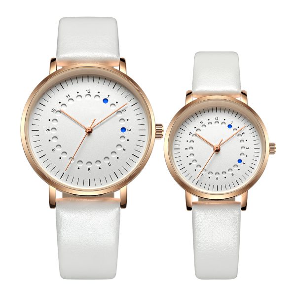 Custom made couple wrist watches set with stainless steel watch case for man and women - Beryl Watch