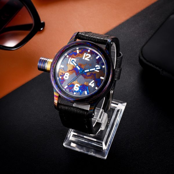 Custom Made Damascus Titanium Watch with Luxury Logo and Swiss Automatic Movt - Beryl Watch