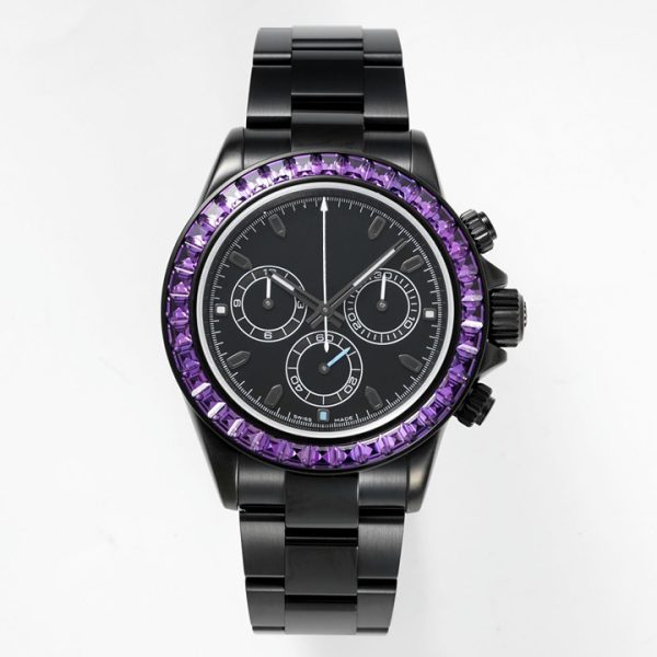 Custom Automatic Watch Mens Luxury Waterproof Rainbow Bezel Watches Swiss Watch Manufacturer Level - Beryl Watch