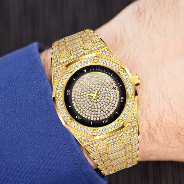 High-Quality Custom Label Luxury Watch with Diamonds for Men Bulk Diamond Watches and AP-Inspired Design - Beryl Watch