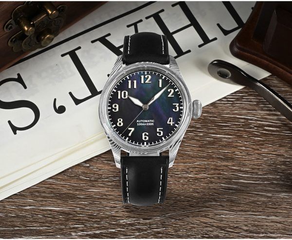 Custom Damascus Steel Watch Case for Luxury Watches with Logo Branding - Beryl Watch