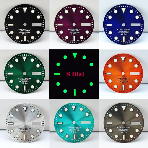 Wholesale modified 29mm sunray watch dial accessories luminous for Seiko Mod NH36 calendar movement Rolex quality - Beryl Watch