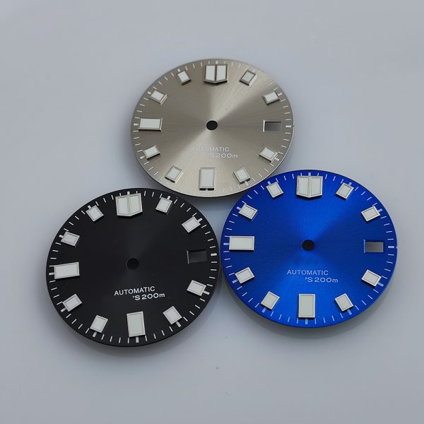 Wholesale Bulk Watch Parts And Accessories Custom NH35 Diving Watch Dial With Seiko Quality In Blue Sunray - Beryl Watch