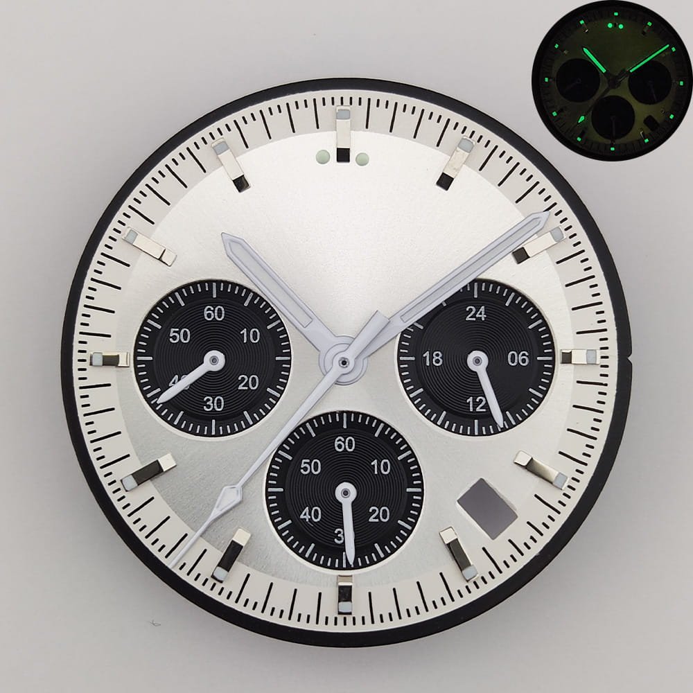 VK63 Watch Dial Parts and Customized Seiko Quality Dial Collection with Logo for Sale by Chronograph Watch Dial Maker - Beryl Watch