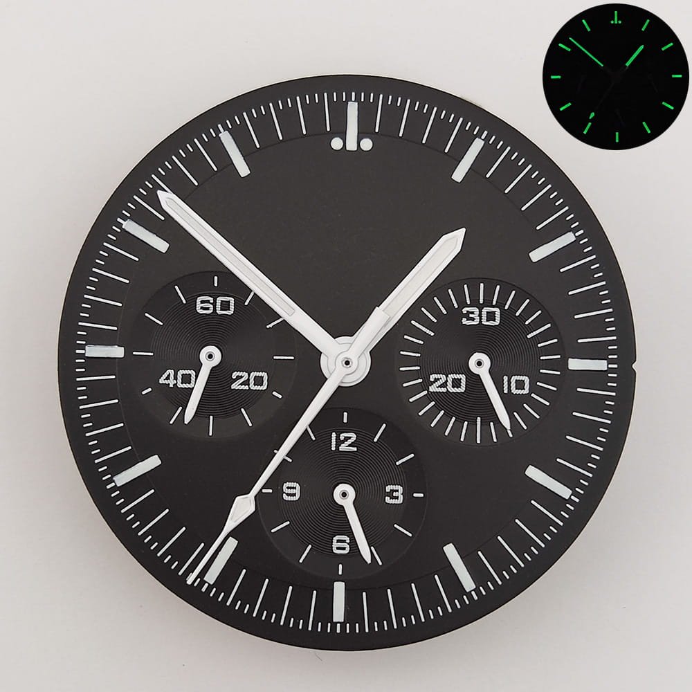 VK63 Watch Dial Parts and Customized Seiko Quality Dial Collection with Logo for Sale by Chronograph Watch Dial Maker - Beryl Watch