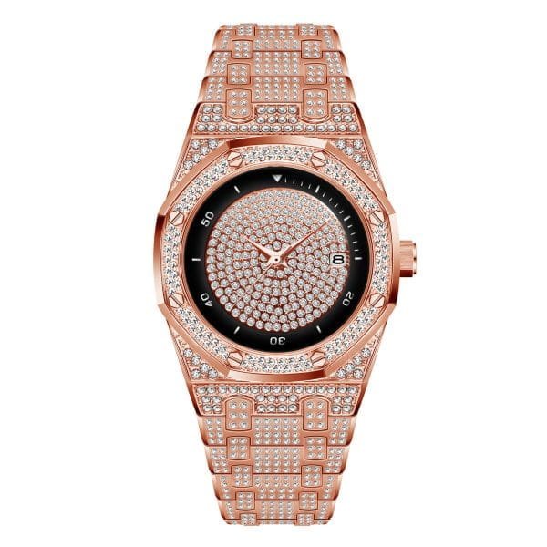 High-Quality Custom Label Luxury Watch with Diamonds for Men Bulk Diamond Watches and AP-Inspired Design - Beryl Watch