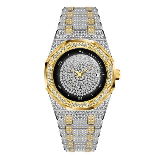 High-Quality Custom Label Luxury Watch with Diamonds for Men Bulk Diamond Watches and AP-Inspired Design - Beryl Watch