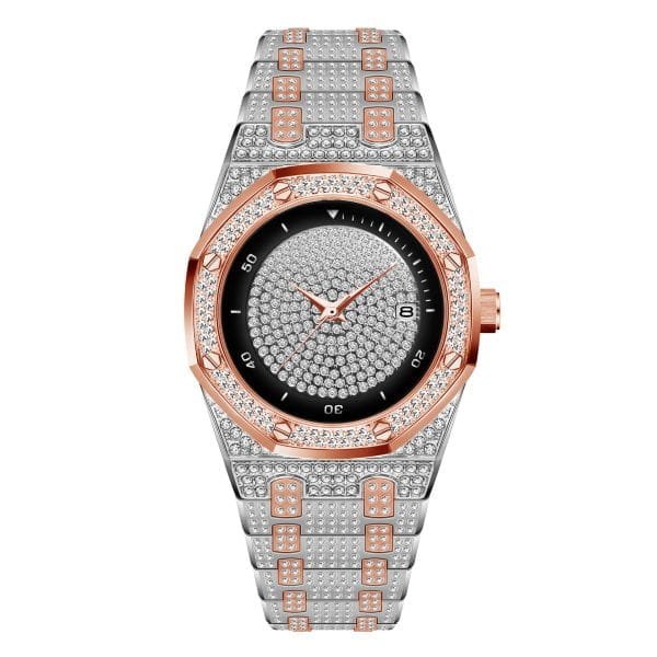 High-Quality Custom Label Luxury Watch with Diamonds for Men Bulk Diamond Watches and AP-Inspired Design - Beryl Watch