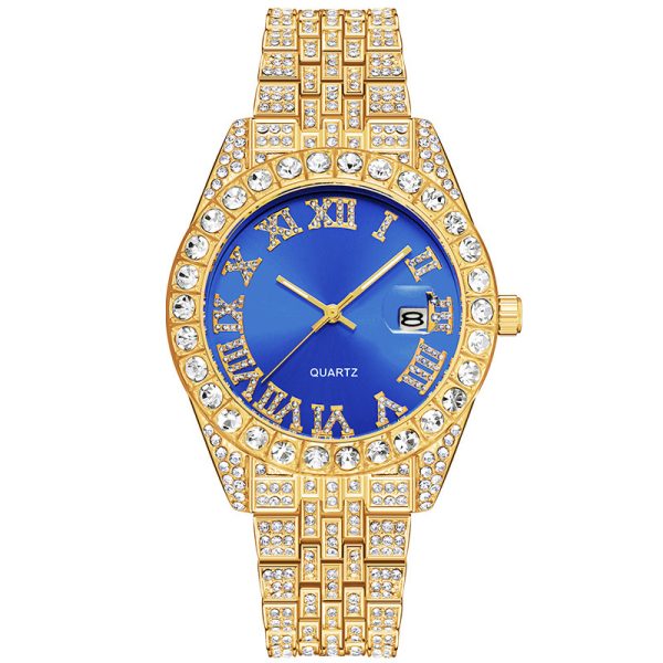 Luxury Diamond Watch for Men Custom Logo Production of Elegant Wrist Watches with Authentic and Fake Diamond Options - Beryl Watch