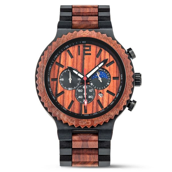 custom wooden strap watches for man with mul functions - Beryl Watch