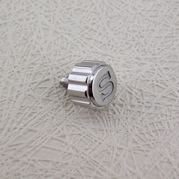 Custom screw watch crown parts engraved logo waterproof stainless steel polished - Beryl Watch