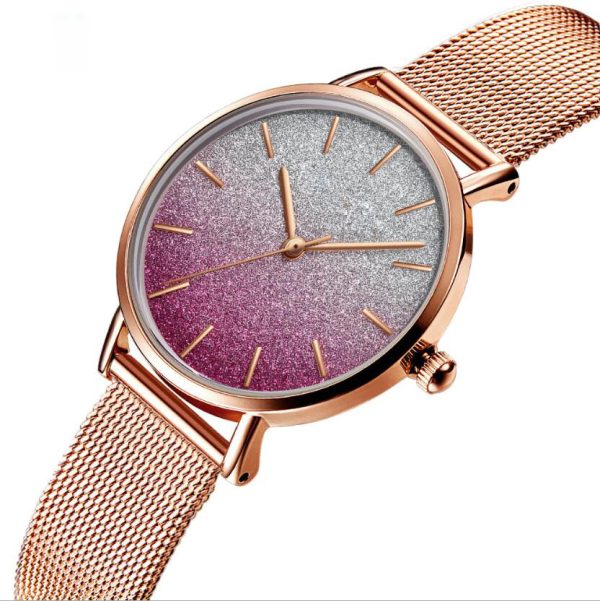 Custom design watch face logo rose gold stainless steel minimalist quartz watches for women - Beryl Watch