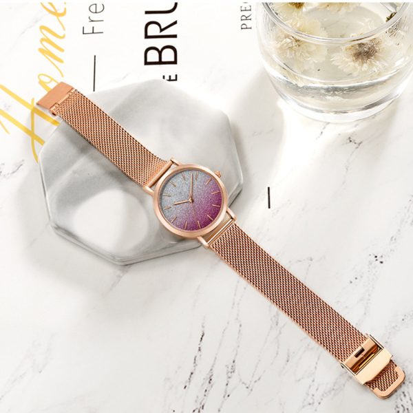 Custom design watch face logo rose gold stainless steel minimalist quartz watches for women - Beryl Watch