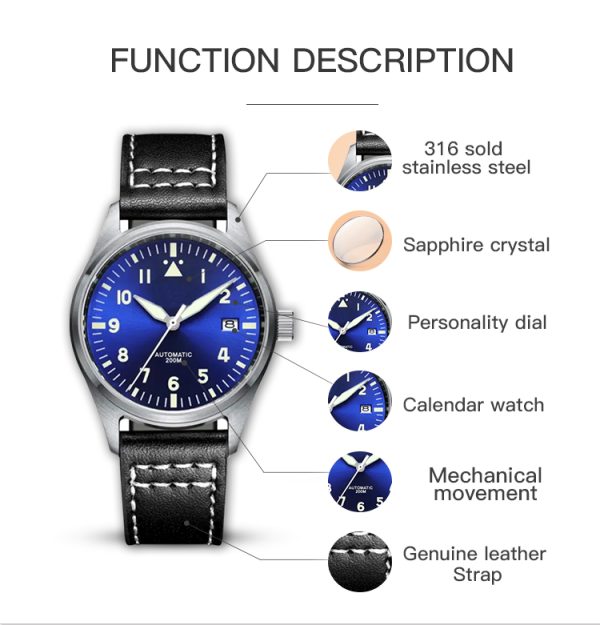 Steel Watch Manufacturer OEM Custom Logo for Mens Classic Dive Style Watches in Bulk - Beryl Watch