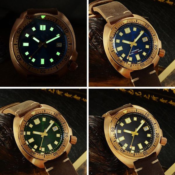 Custom Made Mens Watches with Bronze CUSN8 Case and OEM Logo Design - Beryl Watch
