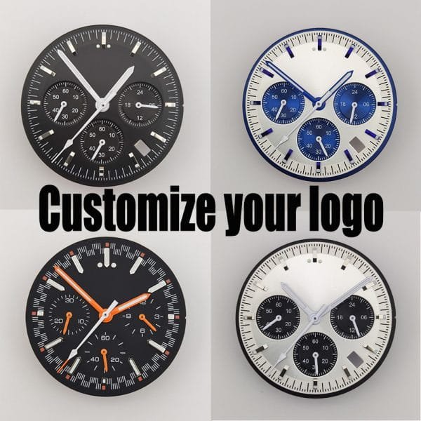 VK63 Watch Dial Parts and Customized Seiko Quality Dial Collection with Logo for Sale by Chronograph Watch Dial Maker - Beryl Watch