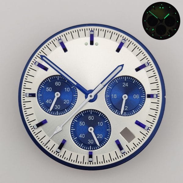 VK63 Watch Dial Parts and Customized Seiko Quality Dial Collection with Logo for Sale by Chronograph Watch Dial Maker - Beryl Watch