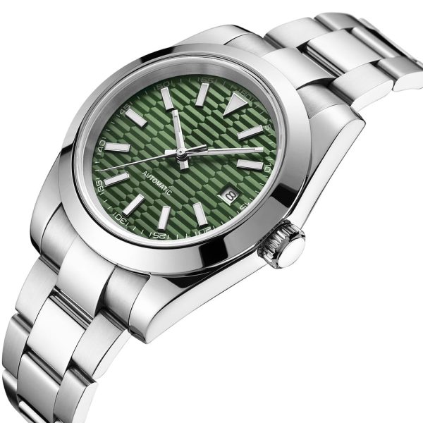 PHYLIDA 39mm Watch - Green Dial Mens Automatic Timepiece - Beryl Watch